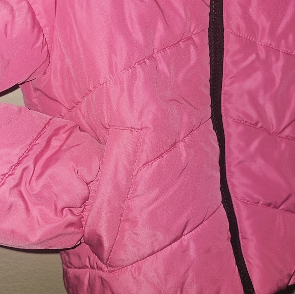 Nordstrom Kids Pink Puffer Coat with Yellow Lining - Picture 5 of 8